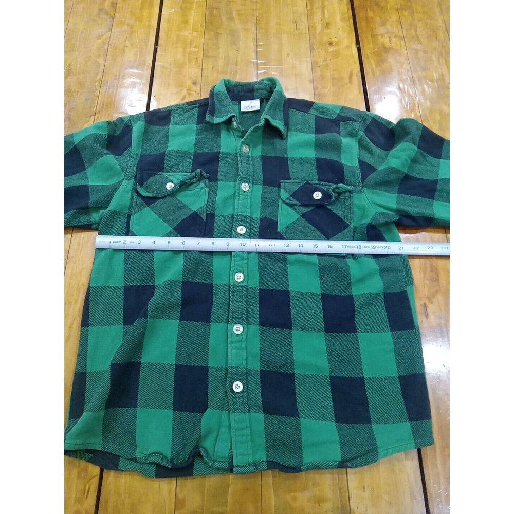 Rothco Extra Heavyweight Buffalo Plaid Flannel Shirt - Green Plaid - Size Large - Picture 5 of 5